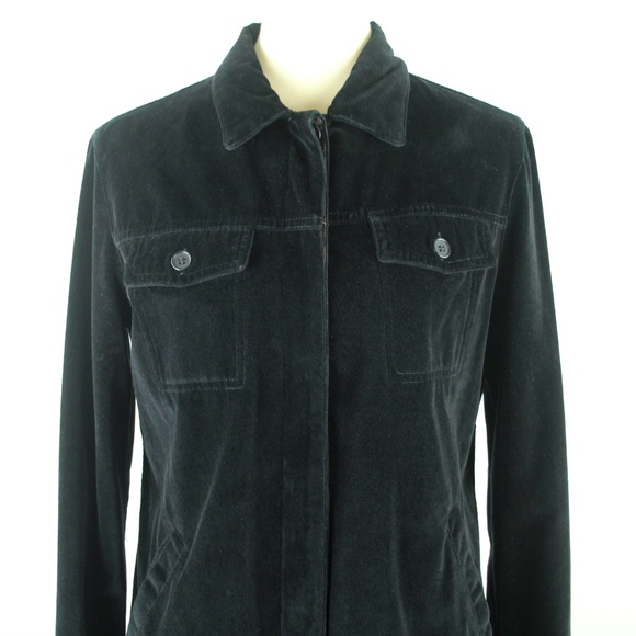 Helmut Lang Vintage Runway 1997 Velvet Button Up Satin Trim Coat Jacket 42 US M - Picture 2 of 8